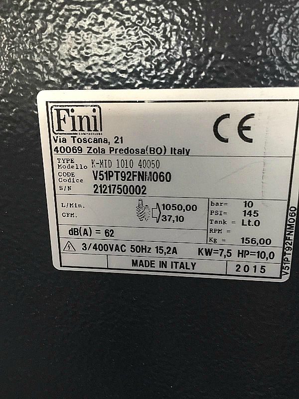 Compressore_FINI_con_togli_condensa_kw7.5_etichetta_attrezzatura_officina_meccanica