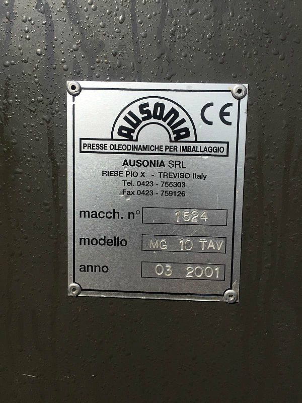 Pressa_ausonia_compattatricie_10_ton_attrezzatura_officina_meccanica