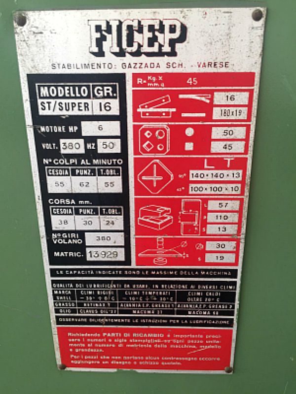 Punzonatrice_Ficep_combinata_attrezzatura_officina_meccanica
